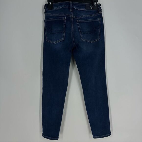 AMERICAN EAGLE Women’s Dark Wash Skinny Denim Jeans Sz 2 - Picture 5 of 9